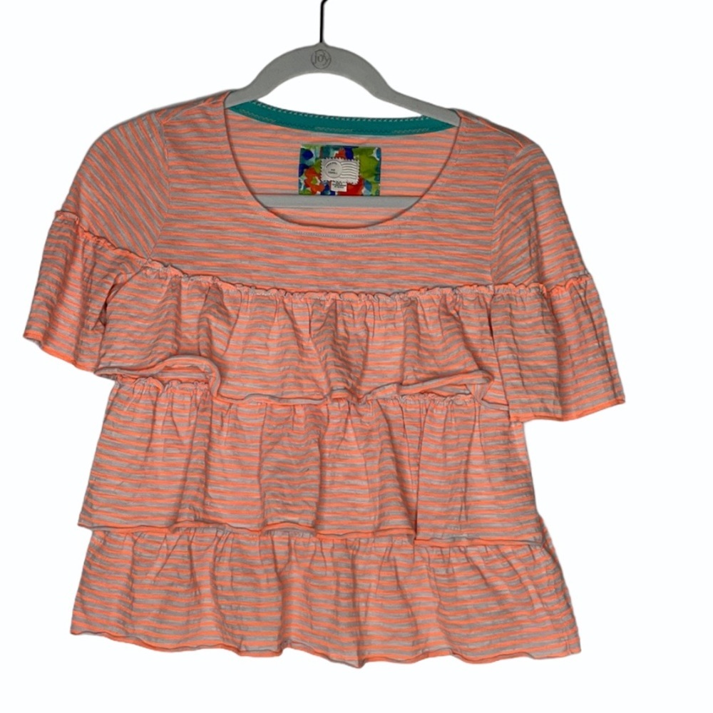 Anthropologie 1/2 Sleeve Striped Shirt sz‎ XS